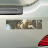 Jong verliefd stel (Kussend in een boot) Bumpersticker (Op auto)