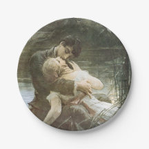 Jong verliefd stel (zoenend in een boot)