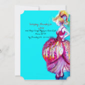 JONG VOL ZOET 16 FEESTJE, Blauwe Glitters Monogram Kaart (Achterkant)