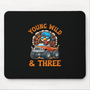 Jong Wild And Three 3de verjaardag Monster Truck T Muismat