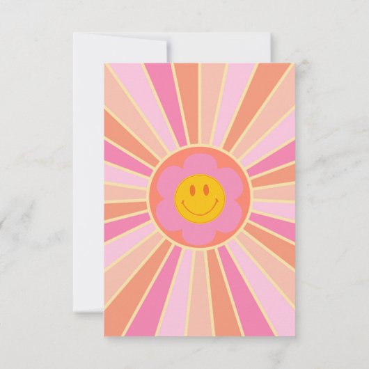 Jong, Wild & Drie | B-Day bedankpas | roze Bedankkaart (Achterkant)