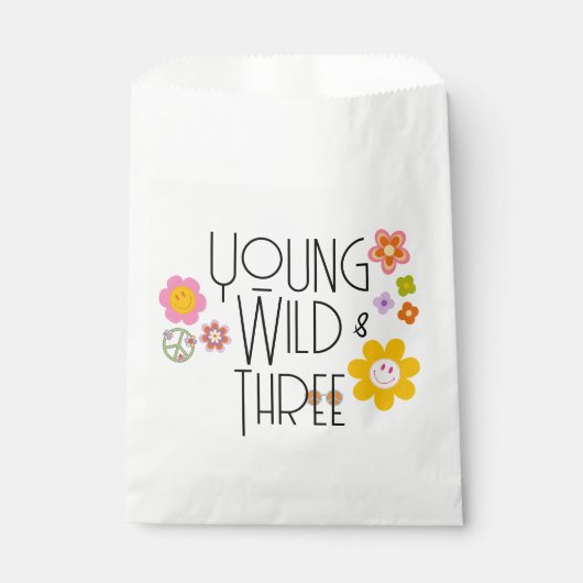 Jong, Wild & Drie | B-Day Favor Bag | Glimlachen Bedankzakje (Voorkant)