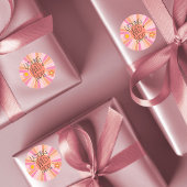 Jong, Wild & Drie | B-Day Favor Sticker | roze