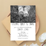 Jong, Wild & Drie | B-Day foto uitnodigen | B&W Kaart<br><div class="desc">Deze eenvoudige maar speelse uitnodiging maakt deel uit van het Young, Wild & Three collectie. Perfect voor het verjaardagsfeestje van je Wild Child ✌️ Alle tekst is aanpasbaar om perfect bij je gelegenheid te passen. Klik gewoon op de knop 'Personaliseren'! Zorg ervoor dat u het volledige collectie voor al uw...</div>