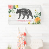 Jong Wild & Drie Beer Wildbloemen Verjaardag Spandoek (Insitu)