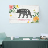 Jong Wild & Drie Beer Wildbloemen Verjaardag Spandoek (Beurs)