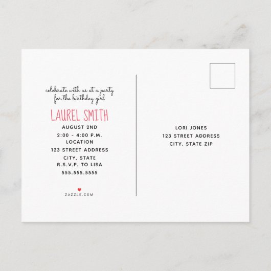 Jong Wild & Drie Beer Wildflower Verjaardag Uitnodiging Briefkaart (Achterkant)