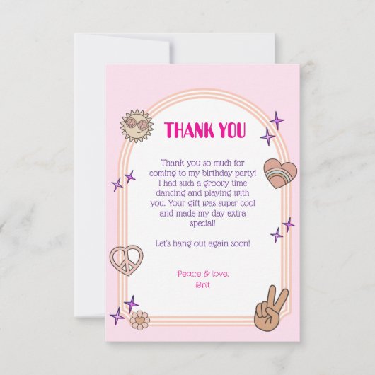 Jong, Wild, & Drie Dankkaart Bedankkaart (Voorkant)