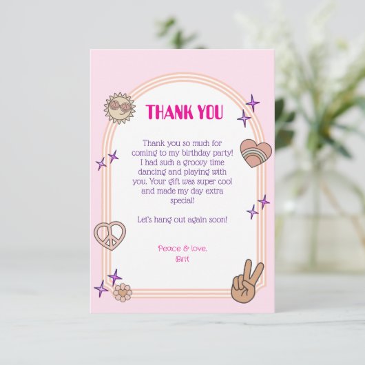 Jong, Wild, & Drie Dankkaart Bedankkaart (Staand voorkant)