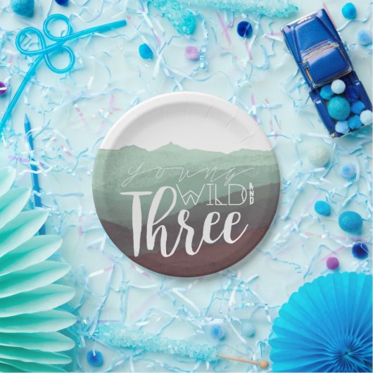 Jong Wild & Drie | Derde verjaardagsfeest Papieren Bordje (Feest)