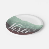 Jong Wild & Drie | Derde verjaardagsfeest Papieren Bordje (Gekanteld)