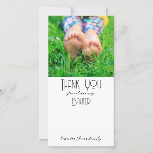 Jong, Wild & Drie | Foto Dankkaart | Kleur Bedankkaart (Voorkant)