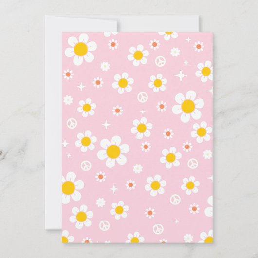 Jong Wild Drie Groovy Daisy Regenboog 3e Verjaarda Kaart (Achterkant)