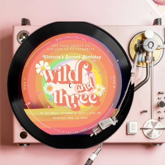 Jong Wild Drie Groovy madeliefje regenboog Kaart