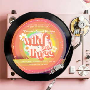 Jong Wild Drie Groovy madeliefje regenboog Kaart