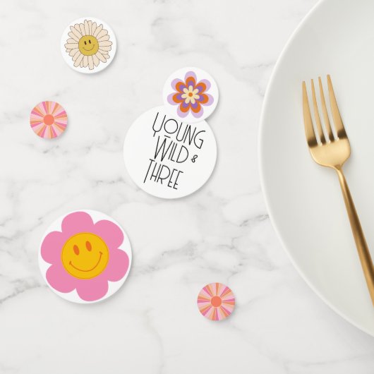 Jong, Wild & Drie | Kind B-Day Confetti | Pinks (Groep)