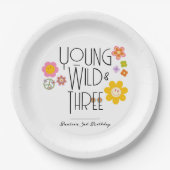 Jong, Wild & Drie | Kind Verjaardag Borden | Gliml Papieren Bordje (Voorkant)