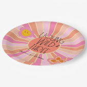 Jong, Wild & Drie | Kind Verjaardag Borden | roze Papieren Bordje (Gekanteld)