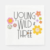 Jong, Wild & Drie | Kind Verjaardagsservet | Gliml Servet (Voorkant)