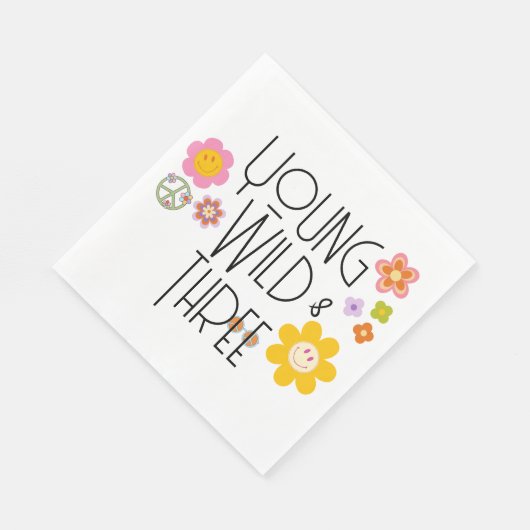 Jong, Wild & Drie | Kind Verjaardagsservet | Gliml Servet (Hoek)