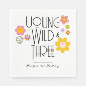 Jong, Wild & Drie | Kind Verjaardagsservetten | Gl Servet (Voorkant)