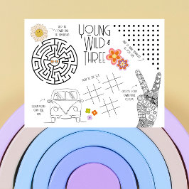 Jong, Wild & Drie | Kinder activiteit Placemat | 1