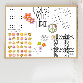 Jong, Wild & Drie | Kinder activiteit Placemat | 2