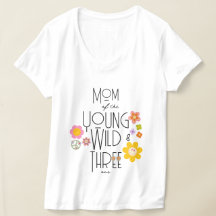 Jong, Wild & Drie | Meisje B-Day T-shirt | Glimlac