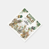 Jong Wild & Drie Oerwoud Safari 3e Verjaardag Servet (Hoek)