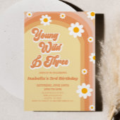 Jong Wild & Drie Retro Daisy 3e Verjaardagsfeest Kaart