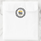 Jong Wild & Drie Retro Derde 3e Verjaardagsfeestje Ronde Sticker (Tas)