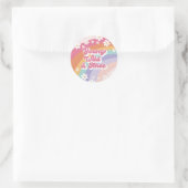Jong Wild Drie Retro Regenboog 3e Verjaardag Ronde Sticker (Tas)