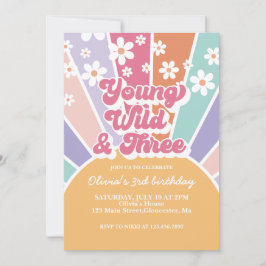 Jong Wild Drie Retro Zonneschijn Regenboog Madelie Kaart