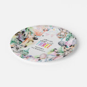 Jong Wild & DRIE Safari Dieren 3e Verjaardag Papieren Bordje (Gekanteld)