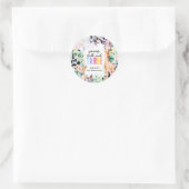 Jong, Wild & Drie Safari Dieren 3e Verjaardag Ronde Sticker (Tas)