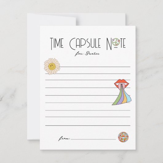 Jong, Wild & Drie | Time Capsule Note | Boho Notitiekaartje (Voorkant)