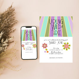 Jong, Wild & Drie | Uitnodiging voor 3e verjaardag