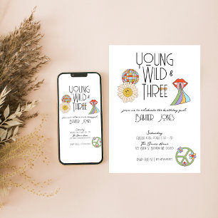 Jong, Wild & Drie   Uitnodiging voor 3e verjaardag