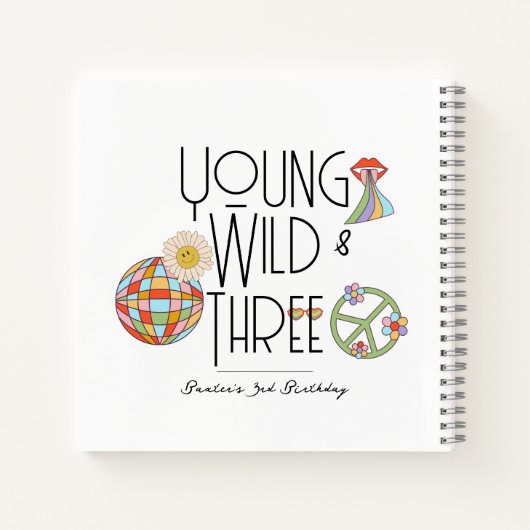 Jong, Wild & Drie | Verjaardag Gastenboek | Boho Notitieboek (Achterkant)