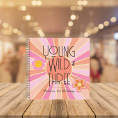 Jong, Wild & Drie | Verjaardag Gastenboek | roze Notitieboek