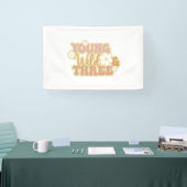 Jong, Wild en Drie 3e Verjaardagsbanner Spandoek (Beurs)