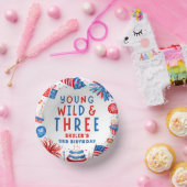 Jong Wild en Drie 4 juli 3 Verjaardag Papieren Kommen (Feest)