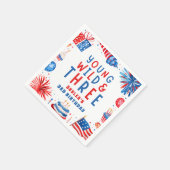 Jong Wild en Drie 4 juli 3 Verjaardag Servet (Hoek)