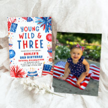 Jong Wild en Drie 4th Juli 3rd Verjaardagsfeest