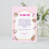 Jong, wild en drie bedankkaartjes bedankkaart (Staand voorkant)