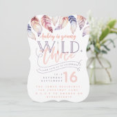 Jong, wild en drie derde verjaardagsuitnodiging. kaart (Staand voorkant)