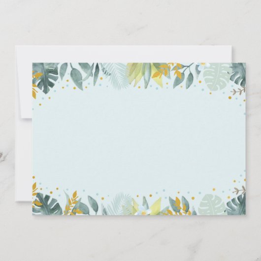 Jong, Wild En Drie Feestvierend Blauw Verjaardagsf Kaart (Achterkant)