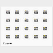 Jong Wild En Drie Groovy Retro 3 Jaar Oud Kind Ronde Sticker (Vel)