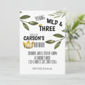 Jong wild en drie jaar oud kaart (Staand voorkant)