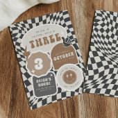 Jong, wild en drie | Jongens 3e Retro Verjaardag Kaart